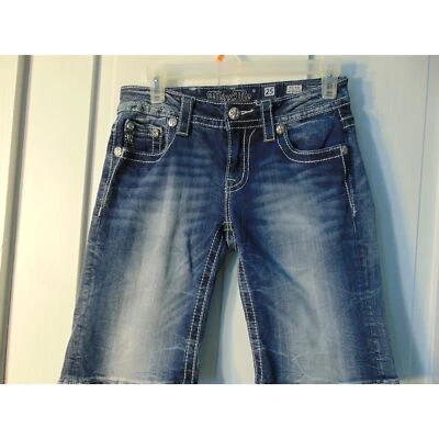 Miss Me Mid Rise Easy Bermuda Shorts Size 25 good condition medium denim - Image 1 of 4