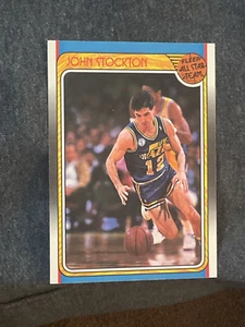 1988-89 Fleer All-Star Team Rookie Utah Jazz  #127 HOF / John Stockton - Picture 1 of 2