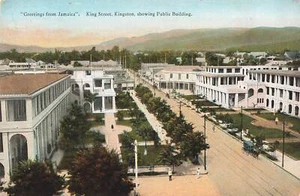 POSTAL VINTAGE KINGSTON JAMAICA KING STREET SALUDOS DE JAMAICA 071022 R - Imagen 1 de 2