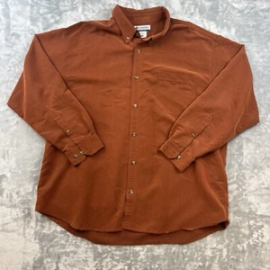 Columbia Sueded Shirt Mens XXL Burnt Orange Button Up Long Sleeve Lightweight - Picture 1 of 8