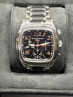 David Yurman 自动纯种不锈钢/橡胶手链计时码表  — 第 1/4 张图片