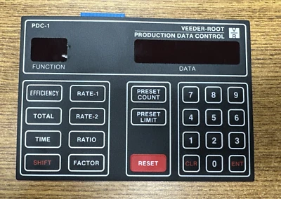 VEEDER-ROOT PDC-1  793506-260 PRODUCTION DATA CONTROL PANEL MEMBRANE **NEW** - Image 1 of 2