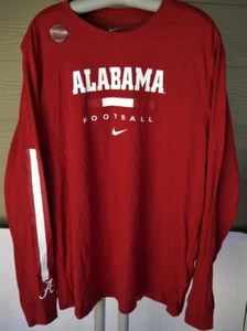 ALABAMA FOOTBALL UNISEX ADULT LARGE LONG-SLEEVE NIKE SHIRT WITH PRINT ON SLEEVE - Picture 1 of 4