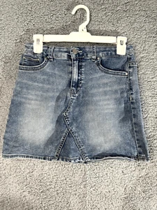 Wonder Nation Girls Adjustable Denim Light Wash Mini Skirt (10-12, L) - Picture 1 of 5