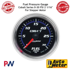 AutoMeter Fuel Pressure Gauge Cobalt Analog 0-30 PSI 2 1/16" For Stepper Motor - Picture 1 of 8