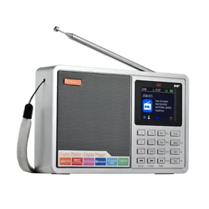 2.4''LCD Digital Portable Radio FM/DAB+ Alarm Clock LED Bedside Sleep Dual Timer - Picture 1 of 18