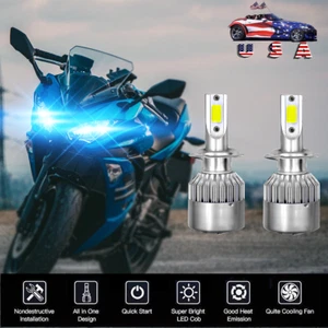 BOMBILLA LED PARA 2004-2015 HONDA CBR600RR 8000K AZUL HIELO LUZ BAJA/ALTA - Imagen 1 de 11