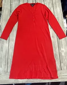 Outlander Vtg Womens Wool Blend Long Sleeve Red Sweater Dress - Picture 1 of 9