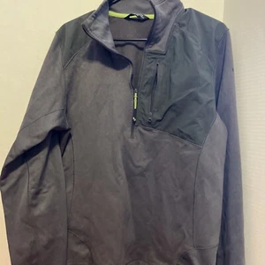 North Face Men's Gray Tech Pocket 1/4 Zip Long Sleeve Pullover Medium Flash Dry - Picture 1 of 5