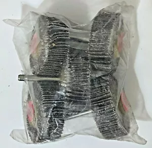 2-1/2" INCH x 3/4 x 1/4 SHANK MOUNTED FLAP WHEEL - A/O - 60 GRIT - (QTY: 5) NOS - Picture 1 of 6