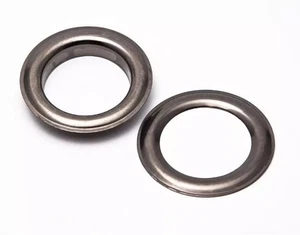 Gardine Gun Metal schwarz Stoff Ösen Ösen #12 Innendurchmesser 40mm Posten Sets - Bild 1 von 1