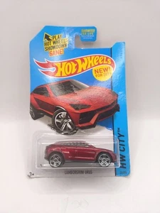 Hot Wheels 2015 Lamborghini Urus - Cherry Red HW City New Carded - Picture 1 of 5