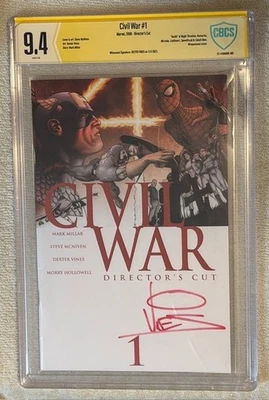 Civil War #1 Directors Cut Dexter Vines Signature CBCS 9.4 Marvel 2006. - Image 1 of 4