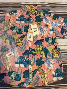 RSVLT DISNEY YOUTH LARGE BUTTON UP SHORT SLEEVE SHIRT NEW - Picture 1 of 2