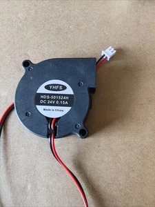 Ventilador de refrigeración YHFS de 2 cables HDS-501524H DC24V 0,15A - Imagen 1 de 3