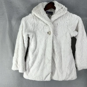 Patagonia Pelage Jacket Girls Small 8 Faux Fur Teddy Bear Soft Button Cozy Core - Picture 1 of 10