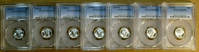 1945-D PCGS MS65 FB Mercury Dime - 99% Blazing White - Image 1 of 2