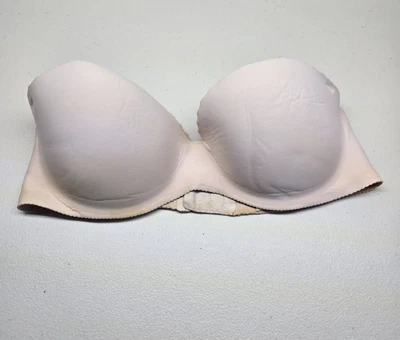 Бюстгальтер женский Victoria's Secret 36D бежевый Secret Embrace трансформируемый без бретелек ЧИТАЙТЕ - Изображение 1 из 4