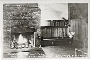 RPPC Real Photo Postcard Church of the New Jerusalem San Francisco CA UNU - Picture 1 of 2