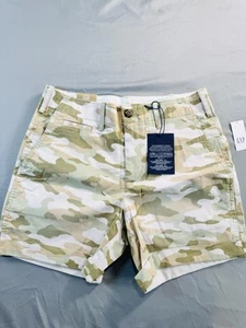 GAP Camouflage Jeansshorts Größe 2 grün Camouflage khaki 5" Schrittlänge Stretch NEU mit Etikett - Bild 1 von 9