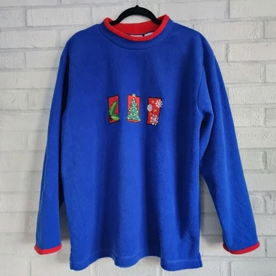 Sudadera Pullover Vintage Jason Maxwell Navidad Polar Talla XL Foto 1 de 4