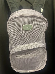 Vtg Nike Mesh Backpack Bag Men Women Purple See Through School Travel Gym I24 - Picture 1 of 5