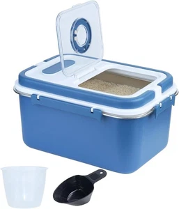 Contenitore Porta Farina Bulk 20lb, Dispenser Ermetico Riso Cereali Organizzatore B... - Foto 1 di 8