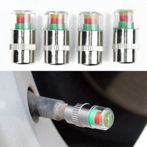 4Pcs/Set Tire Pressure Indicator Valve Stem Cap Covers38-32-36 PSI Sensor Gauge - Picture 1 of 12