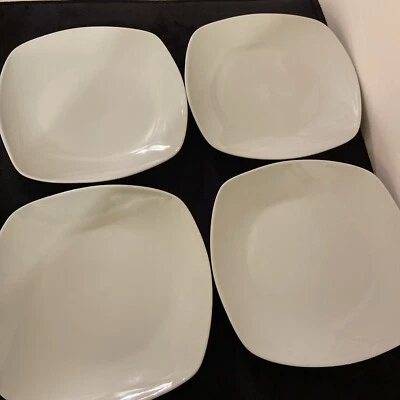Square Porcelain Salad Plates. Set Of 4. Tabletops Gallery. Nice. Quinta - Image 1 of 3