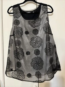 Simply Vera Wang Pure Night Lace Front Overlay Classic 2Fer Top Plus Sz 1X NWT - Picture 1 of 12