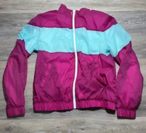 American Apparel Raspberry Aruba Jacket XL Windbreaker - Picture 1 of 6