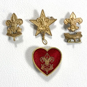 Vintage Boy Scouts of America Pins Lot of 5 Estimated circa 1930s-1940s - Picture 1 of 5