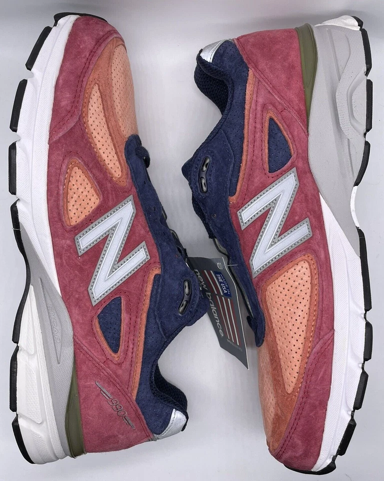 New Balance Mens 990v4 Made In USA Copper Rose M990CP4 Size 13 D NWOB Suede Run - Image 1 of 4
