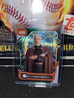 2024 Topps Star Wars High Tek COUNT DOOKU GREEN # /10 - Image 1 of 2