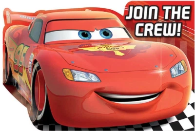 АВТОМОБИЛИ 3 ПРИГЛАШЕНИЯ (8) ~ Товары для вечеринки на день рождения приглашения открытки заметки канцелярские товары - Изображение 1 из 4