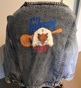 "GIBSON" DEALERS DENIM JACKET, VERY GOOD CONDITION, FREE POSTAGE - Picture 1 of 3