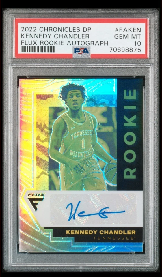 PSA 10 - KENNEDY CHANDLER #d 80/99 Auto 2022 Chronicles DP Flux Rookie Autograph - Image 1 of 2