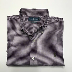 2 camisas Ralph Lauren manga larga para hombre talla L azul/púrpura a cuadros - Imagen 1 de 2