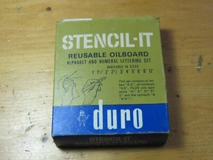 NICE 3" DURO DECAL STENCIL IT REUSABLE OIL BOARD ALPHABET NUMERAL LETTERING SET  - Picture 1 of 9