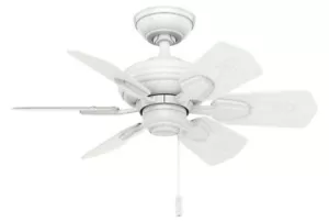 HUNTER CASABLANCA Wailea Outdoor 31" Ceiling Fan - Model 59523 Snow White - Picture 1 of 21
