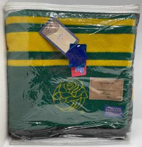 PENDLETON WOOL BLANKET - OREGON DUCKS NCAA Football - 2010 ROSE BOWL - 159/500 Cover