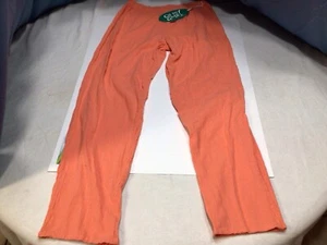 Oh My Gauze Pants Size 1 Large Women Tangerine Pull On Lagenlook Elastic Waist - Bild 1 von 6