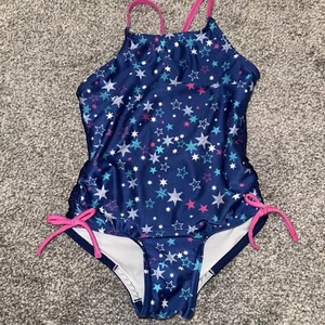 Speedo Youth 1-piece Swimsuit, Navy Stars, Girl Swimwear, Size XS - Picture 1 of 8