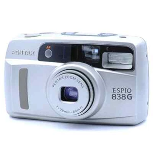 Pentax Espio 838G Silver 35mm Point & Shoot Film Camera  Near Mint tested from j - Picture 1 of 16