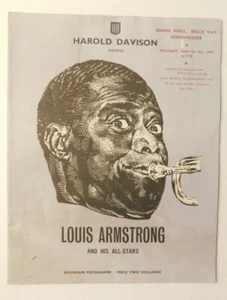 Louis Armstrong and his All stars British Tour 1959 Program Grey Cover - Imagen 1 de 9