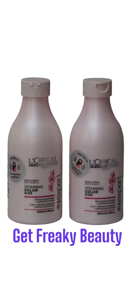 2 PACK. 8.45 oz. L'Oreal Vitamino Color A-OX Radiance Protection Shampoo. 250ml. - Image 1 of 1