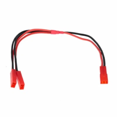 JST 1x Male to Y type 2x JST Male RC Battery Harness Parallel wire 20awg 8" - Image 1 of 3