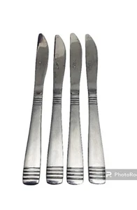 Gibson Vintage Palmore Edelstahl Silberbesteck vierteiliges gebrauchtes Messerset. - Bild 1 von 3
