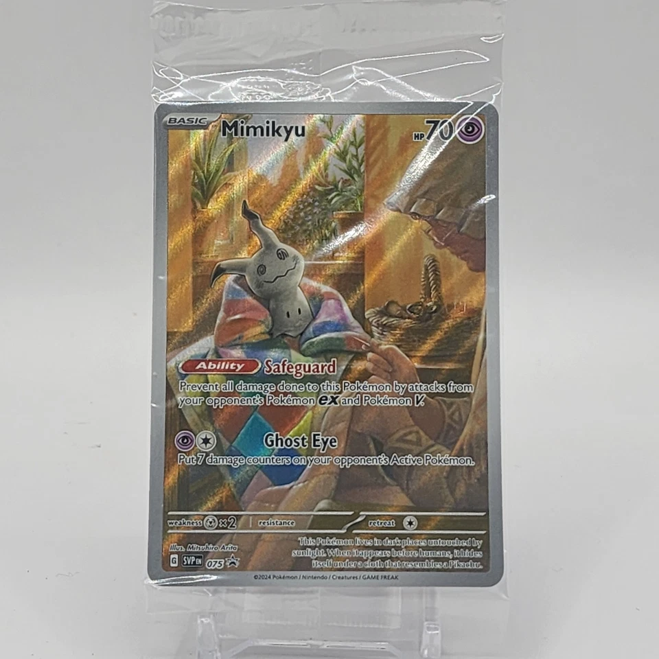 Mimikyu - SVP 075 - Illustration Rare - Black Star Promo - SEALED - image 1 of 1