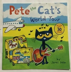 Pete the Cat's World Tour: Includes Over 30 Stickers! Paperback - NEW - Picture 1 of 2